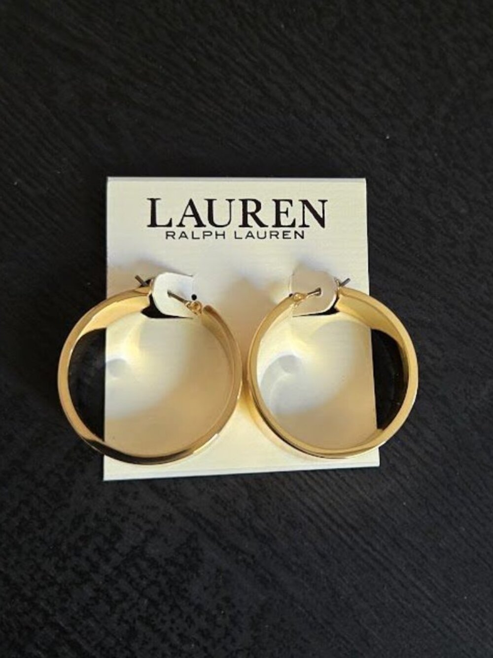NWT Ralph Lauren golden hoop earrings